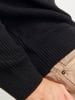 JACK & JONES PLUS Strickjacke mit Viertelreißverschluss in Black