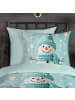 Traumschlaf Bettwäsche Schneemann in aqua
