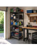 relaxdays Schwerlastregal in Schwarz/ Braun - (B)60 x (H)200 x (T)60 cm
