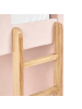 Beliani Hochbett CHOCQUES in Rosa/Braun - (W) 97 x (H) 143 x (L) 214 cm