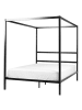 Beliani 2-tlg Himmelbett LESTARDS in Schwarz