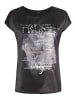 Shirtbluse in schwarz-grau