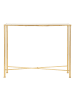 Mauro Ferretti Konsolentisch aus goldenem Metall mit Schmetterlingsmotiv, 100 x 35 x 80 cm