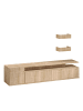 CALICOSY TV-Möbel ALIKA in Helles Holz - (W) 180  x (H) 45  x (L) 35  cm