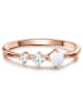 Glanzstücke München Ring aus Sterling Silber mit Zirkonia und Opal in roségold