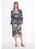 Usha Women Dress in navy offwhite