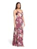 Vera Mont Abendkleid mit V-Ausschnitt in Dark Red/Pink