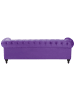Beliani 2-tlg Sitzgruppe CHESTERFIELD in Violett/Braun