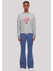 F4NT4STIC Oversize Sweatshirt Herz Baum Aquarell Druck in grau meliert