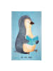 Mr. & Mrs. Panda Handtuch Pinguin Buch ohne Spruch in Eisblau