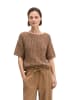 Marc O'Polo Kurzarm-Strickpullover boxy in Burnt Brown