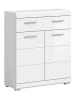 Inn.Furn Badkommode weiß Hochglanz 74 x 88 cm, Badschrank 2-türig mit Vollauszug