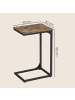 VASAGLE 2er-Set: Beistelltisch in Vintagebraun-Schwarz - (B)40 x (H)62 x (T)30 cm
