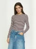 Soft Rebels Top SRFenja Stripe O-neck in 365 Vinyard Wine