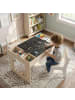 COSTWAY 3 in 1 Kindertisch ab 3 Jahren in Hellbraun