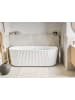 Beliani Badewanne SERENA in Weiß - (W) 80 x (H) 60 x (L) 170 cm