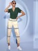 creation L Jogg Pants in ecru-moos-bedruckt