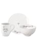 Villeroy & Boch 3er Set Frühstücks-Set Lieblingsmensch Statement weiß in weiß