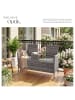 tectake Rattan-Gartensitzbank, 2-Sitzer, 133 x 63 x 84 cm, 6-cm-Polster