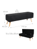 relaxdays Sitzbank in Schwarz  - (B)110 x (H)40 x (T)40 cm