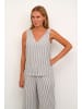 Kaffe Ärmellose Bluse KAmilia Regular fit in Chalk/Black Stripe