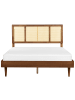 Beliani Doppelbett AURAY in Braun - (W) 165 x (H) 119 x (L) 204 cm