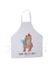 Mr. & Mrs. Panda Kochschürze Bär Schultüte mit Spruch in Weiß