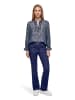 Betty Barclay Chiffonbluse mit Animalprint in Blau/Braun