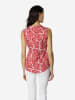 KOROSHI Ärmellose, bedruckte Damenbluse in rot