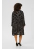 KAFFE curve Kleid KClune Regular fit in Black/Beige Abstract Print