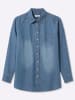 sheego Jeansbluse in blue-bleached