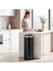 HOMCOM Sensor Mülleimer in Schwarz 30,5L x 30,5B x 68H cm