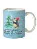 Mr. & Mrs. Panda Tasse Pinguin Weihnachtsbaum mit Spruch in Eisblau