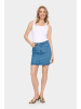 SAINT TROPEZ Rock GabiSZ Gerade Passform in Medium Blue Denim