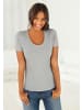 Vivance by Lascana T-Shirt in grau-meliert, schwarz
