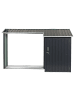 Beliani Gerätehaus mit Holzunterstand AOSTA in Grau - (W) 270 x (H) 158 x (L) 105 cm
