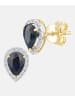 Diamant L'éternel Ohrstecker aus 750 Gelbgold mit Diamant mit Saphir