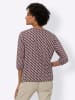 Sieh an! 3/4-Arm-Shirt in aubergine-flieder-bedruckt