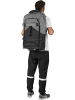 normani Reisetasche mit Rucksackfunktion 60 Liter Melano in Schwarz/Grau