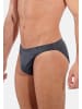 HOM Slip / Unterhose Premium Cotton in Grau / blau