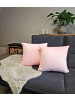 JACK 2er Set Teddy Flausch Kissen 50x50cm in Rosa