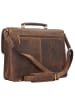 Greenburry Vintage Aktentasche Leder 40 cm in brown