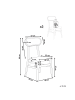 Beliani 2er-Set Esszimmerstuhl FALLON in Braun/Beige