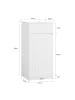 SoBuy Waschmaschinenunterschrank in Reinweiß - (W) 39 x (H) 86 x (L) 40 cm