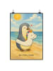 Mr. & Mrs. Panda Poster Pinguin Schwimmring Design ohne Spruch in Weiß