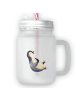 Mr. & Mrs. Panda Mason Jar Pinguin Lachen ohne Spruch in Transparent