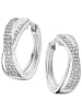 LOTUS silver Ohrringe Silber 925 Sterling Silber Zirkoniastein Creolen