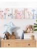Beliani 3er-Set Canvas TILLIA in Bunt