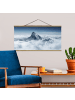 WALLART Stoffbild mit Posterleisten - Die Alpen über den Wolken in Blau