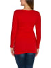 Alkato Alkato Damen Langarm Longshirt Langarmshirt in rot